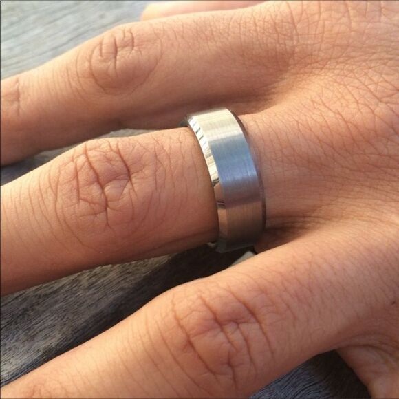 Titanium Plated Stainless Steel Ring - Picture 3 of 6